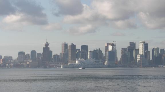 Vancouver skyline,
from North Vancouver